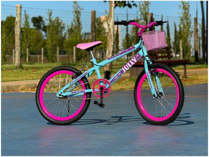 Imagem de Bicicleta ARO 20 JULLY Azul com Cestinha