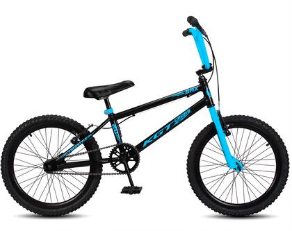 Bicicleta Aro 20 KGT Cross Bmx FreeStyle Aero VBrake Preto e Azul