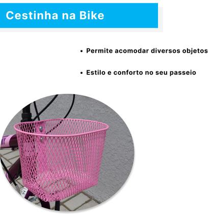 Imagem de Bicicleta Aro 24 C/cestinha Forss Anny 18 Marchas Violeta