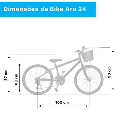 Imagem de Bicicleta Aro 24 C/cestinha Forss Anny 18 Marchas Violeta