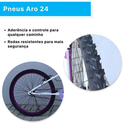 Imagem de Bicicleta Aro 24 Forss Anny C/ Cesta S/ Marcha - Rosa