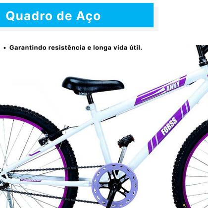 Imagem de Bicicleta Aro 24 Forss Anny C/ Cesta S/ Marcha - Rosa