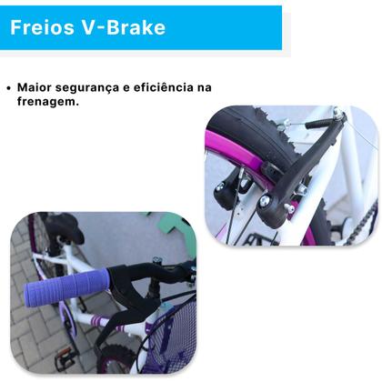 Imagem de Bicicleta Aro 24 Forss Anny C/ Cesta S/ Marcha - Rosa