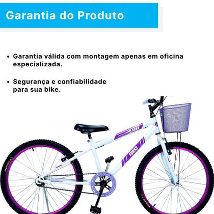 Imagem de Bicicleta Aro 24 Forss Anny C/ Cesta S/ Marcha - Rosa