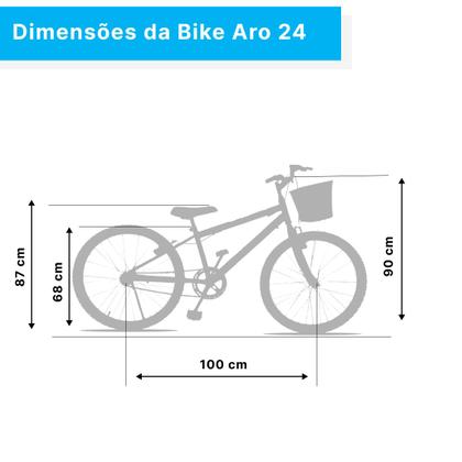 Imagem de Bicicleta Aro 24 Forss Anny C/ Cesta S/ Marcha - Rosa