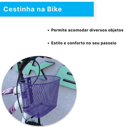 Imagem de Bicicleta Aro 24 Forss Anny C/ Cesta S/ Marcha - Rosa