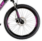 Imagem de Bicicleta Aro 24 Oggi Hacker 21v - Preto/Rosa/Azul