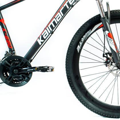 Imagem de Bicicleta Aro 26 Alumínio Bike 21 Vel Freio a Disco Cinza e Vermelho WCT FITNESS