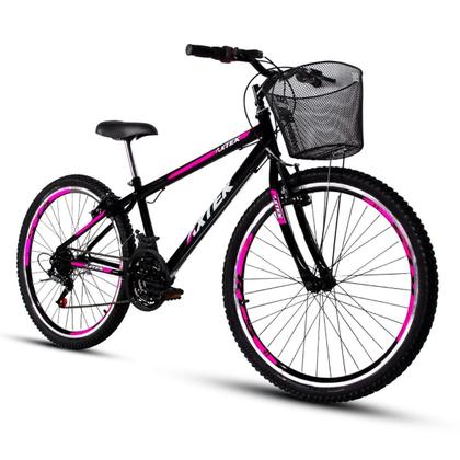 Imagem de Bicicleta Aro 26 Axtek Sport Gold Rebaixado V-Brake Mtb 21V Feminina