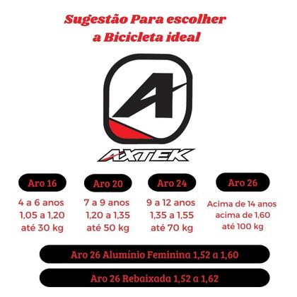 Imagem de Bicicleta Aro 26 Axtek Sport Gold Rebaixado V-Brake Mtb 21V Feminina