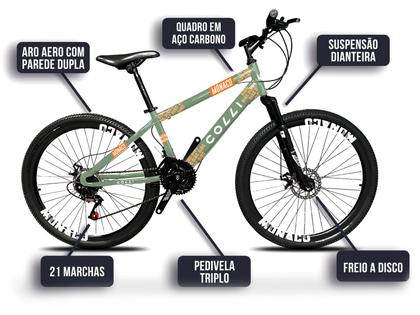 Imagem de Bicicleta Aro 26 Colli Monaco 21 Marchas Freio a Disco Quadro de Aço