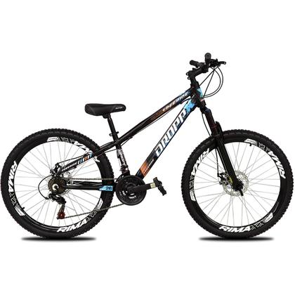 Imagem de Bicicleta aro 26 Dropp Freeride grau Alumínio 21 Vel Marchas Câmbios Shimano Freios a disco Tipo Gios Viking