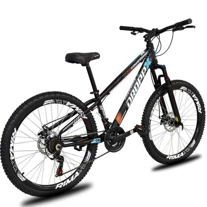 Imagem de Bicicleta aro 26 Dropp Freeride grau Alumínio 21 Vel Marchas Câmbios Shimano Freios a disco Tipo Gios Viking