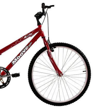 Imagem de Bicicleta Aro 26 Feminina Adulto Sem Marcha Vermelha