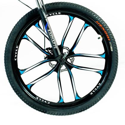 Imagem de Bicicleta Aro 26 Freio Disco Bike Dobrável Azul Preto