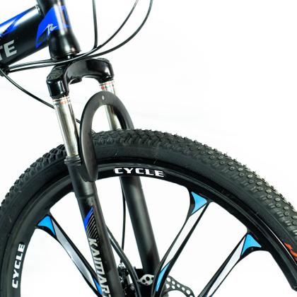 Imagem de Bicicleta Aro 26 Freio Disco Bike Dobrável Azul Preto