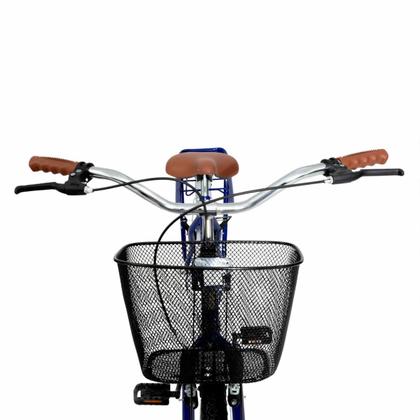 Imagem de Bicicleta Aro 26 Passeio com Cesto Mormaii Soberana Azul
