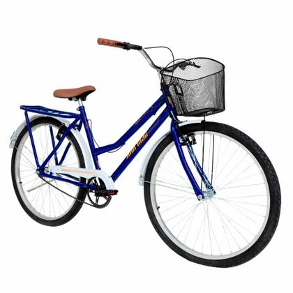 Imagem de Bicicleta Aro 26 Passeio com Cesto Mormaii Soberana Azul