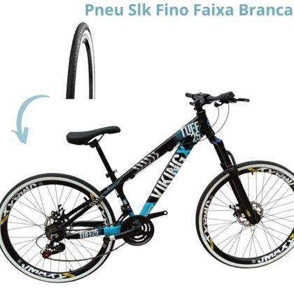 Imagem de Bicicleta Aro 26 Vikingx Aluminio Tuff 25 Mtb 24v Cambio Shimano Dianteiro Traseiro Freio Disco