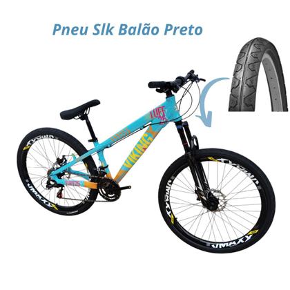 Imagem de Bicicleta Aro 26 Vikingx Tuff 25 Aluminio Freio Disco Mecanico Pneu Balão Preto