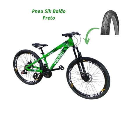 Imagem de Bicicleta Aro 26 Vikingx Tuff 25 Aluminio Freio Disco Mecanico Pneu Balão Preto
