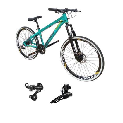 Imagem de Bicicleta Aro 26 Vikingx Tuff 30 21v Cambio Shimano Traseiro e Dianteiro Suspensão Dianteira Rodas Vmaxx Freio Disco Mecanico