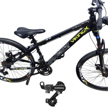 Imagem de Bicicleta Aro 26 vikingx Tuff 30 Aluminio Mtb Freeride 21v Cambio Shimano Traseiro Rodas Vmaxx