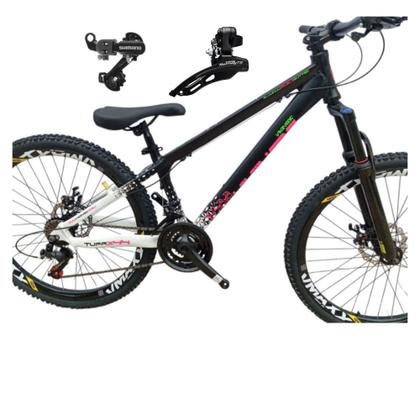 Imagem de Bicicleta Aro 26 Vikingx Tuff 44 Aluminio Mtb 21v Shimano Dianteiro Traseiro Unissex Freio Disco  