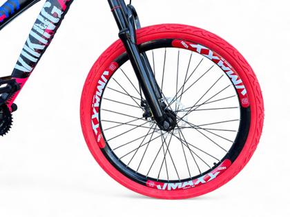 Imagem de Bicicleta Aro 26 Vikingx Tuff Freeride DH Câmbios Shimano 21v Freio a Disco Rodas Vmaxx Pneu Flame