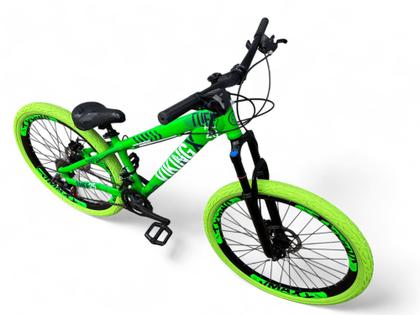 Imagem de Bicicleta Aro 26 Vikingx Tuff Freeride Downhill 21v Alumínio Freio a Disco Aros Vmaxx Pneu Flame