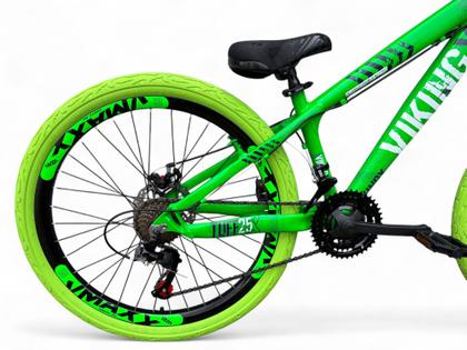 Imagem de Bicicleta Aro 26 Vikingx Tuff Freeride Downhill 21v Alumínio Freio a Disco Aros Vmaxx Pneu Flame