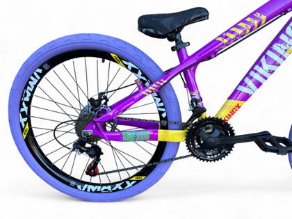 Imagem de Bicicleta Aro 26 Vikingx Tuff Freeride Downhill Alumínio 21v Aros Vmaxx Freio a Disco Pneu Flame