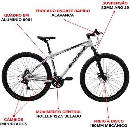 Imagem de Bicicleta aro 29 Alumínio Gott Freios a Disco Suspensão 21v