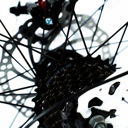 Imagem de Bicicleta Aro 29 Bike 21 Vel Marchas Everest Freio a Disco Quadro Alumínio Leve Resistente Cor Branco/Preto - WCT FITNESS