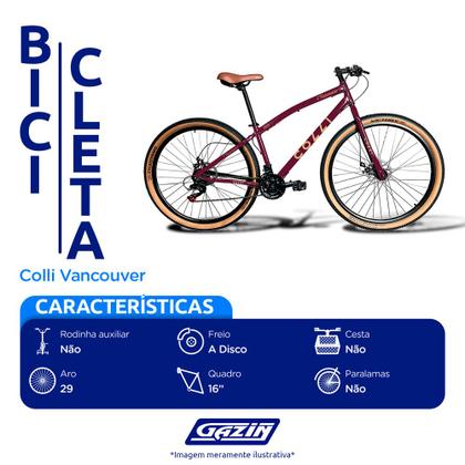 Imagem de Bicicleta Aro 29 Colli Vancouver 21 Marchas Freio a Disco