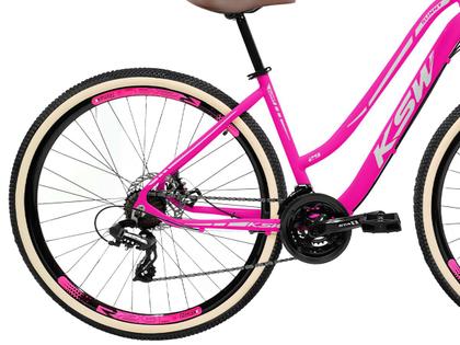 Bicicleta aro 29 Feminina KSW Retro C Cesta 21V Freio Disco Imagem de Bicicleta aro 29 Feminina KSW Retro C Cesta 21V Freio Disco