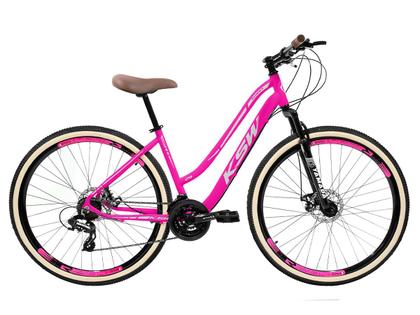 Bicicleta aro 29 Feminina KSW Retro C Cesta 21V Freio Disco Imagem de Bicicleta aro 29 Feminina KSW Retro C Cesta 21V Freio Disco