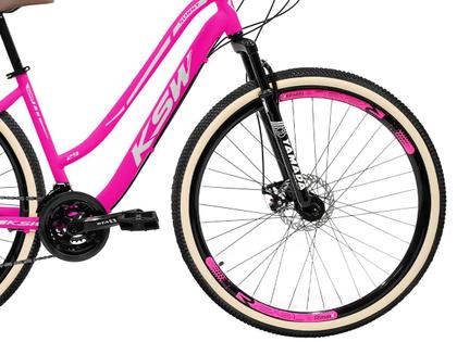 Bicicleta aro 29 Feminina KSW Retro C Cesta 21V Freio Disco Imagem de Bicicleta aro 29 Feminina KSW Retro C Cesta 21V Freio Disco