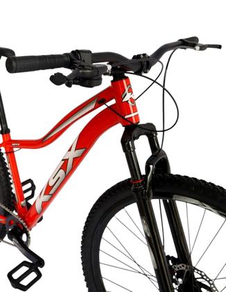 Imagem de Bicicleta Aro 29 Feminina Ksx Sd7 12v Garfo com Trava K7 11/50 Freios Hidráulicos Kit 1x12 Vermelho/Branco