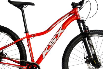 Imagem de Bicicleta Aro 29 Feminina Ksx Sd7 12v Garfo com Trava K7 11/50 Freios Hidráulicos Kit 1x12 Vermelho/Branco