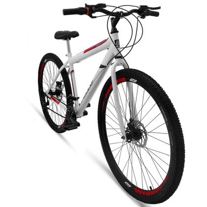 Imagem de Bicicleta Aro 29 Freio à Disco 21 M Velox Branca/Vermelho - Ello Bike