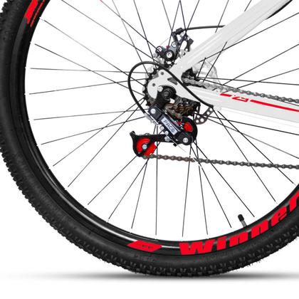 Imagem de Bicicleta Aro 29 Freio à Disco 21 M Velox Branca/Vermelho - Ello Bike