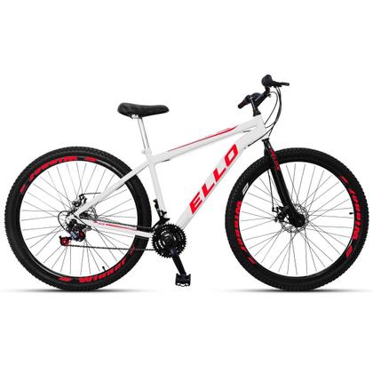 Imagem de Bicicleta Aro 29 Freio à Disco 21 M Velox Branca/Vermelho - Ello Bike