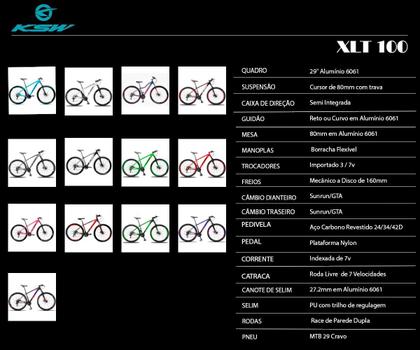 Imagem de Bicicleta Aro 29 Ksw 21 Marchas Freios a Disco e Trava