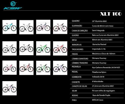 Imagem de Bicicleta Aro 29 Ksw 24 Vel Shimano Freios Disco e Trava/K7