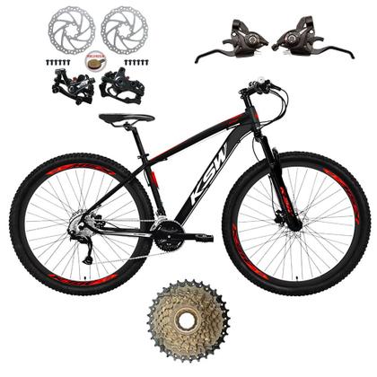 Bicicleta Aro 29 Ksw 24 Velocidades Freios a Disco com Suspensão Imagem de Bicicleta Aro 29 Ksw 24 Velocidades Freios a Disco com Suspensão