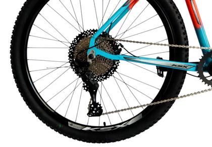 Imagem de Bicicleta Aro 29 Ksx Sd7 12v Freio Hidráulico K7 11/50 Garfo com Trava Kit 1x12 Laranja/Azul