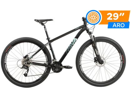 Bicicleta Aro 29 Rava Pressure de Alumínio - Freio a Disco Hidráulico 24 Marchas Imagem de Bicicleta Aro 29 Rava Pressure de Alumínio
