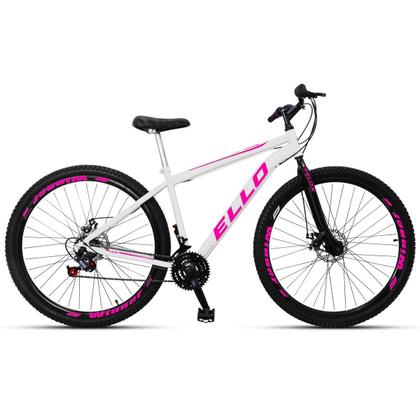 Imagem de Bicicleta Aro 29 Shimano Freio a Disco 21M. Velox Branca/Pink - Ello Bike