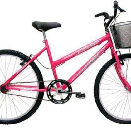 Imagem de Bicicleta ARO24 FEM. Bella com Cesta FEM. Cores Cairu - 319705ROSA/PINK